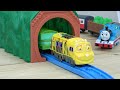 Thomas the Tank Engine ☆ Shinkansen Big Swallow Station Course & Thomas Friends Lots of Freight Cars