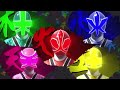 Power Rangers Super Megaforce - Morphs with their actual season theme song | Fanmade