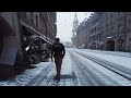 Snowfall in Bern, Switzerland | Binaural Walking in Bern, Old Town in the Winter Snow, 4k