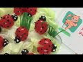 Beautiful ladybug | How to Make Tomato Decoration | By Just For Fun In Fruit And Vegetable Carving