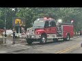 Jefferson twp fire company 1 NJ Milton engine 724 arrival at Roxbury fire dual wet down