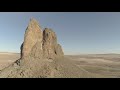 Drone flight around Boar's Tusk in the Red Desert of Wyoming