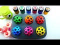 Satisfying Video l How To Make Rainbow Glitter Heart & 6 Squeaky Balls Into Animals Cutting ASMR