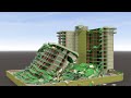 Condo Collapse Simulation | Champlain Towers South Surfside, Florida, Miami [8K]