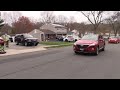 Funeral procession and Bagpipe salute for John Ferrarella Sr. Served USMC, Paterson and Wayne Fire