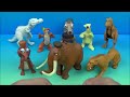 2009 ICE AGE 3 DAWN OF THE DINOSAURS SET OF 8 McDONALD'S HAPPY MEAL MOVIE COLLECTIBLES VIDEO REVIEW