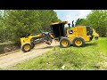 How Does John Deere 670 GP Grader Repair Green Forest Roads? Part 3 #johndeere #grader