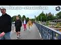 Nybrokajen, Stockholm City,  - Day Walk and Bike Tour - 4K