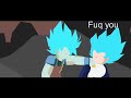 Fleetway super Sonic vs Goku & Vegeta + Dark Sonic & Shadow | Stick nodes Animation