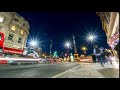 timelapse of trafalgar square london at night