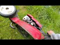 mowing with an old techumseh Toro