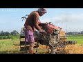 compilation of hand cranking rice field tractor engine