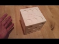 Wooden dice puzzle box with secret compartment