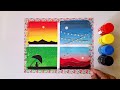 4 super easy 😱 poster colour painting ideas/simple drawing for beginners/poster colour painting/ASMR