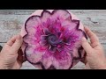 #1531 Stunning Resin 3D Flower Tray In Pink And Purple