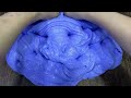 BLUE vs PURPLE I Mixing random into Glossy Slime I  Relax with videos💕