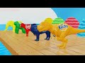 Choose Right Drink with Elephant Gorilla Cow Lion Dinosaur Wild Animals Games Fountain Crossing Game