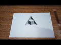 3d trick art on paper easy | optical illusion cube