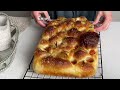 Bubbly sourdough focaccia! Big bubble no knead sourdough focaccia! Easy focaccia recipe