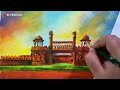 Republic Day drawing with Oil Pastel Step-by-Step - for Beginners