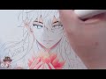 Drawing ASMR| Alcohol Marker Illustration Making | Real Time + No Talking