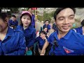 Cảm xúc các Cô gái Lào xinh đẹp lần đầu đi tình nguyện tại Việt Nam