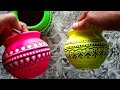 3 Easy pot decoration ideas for beginners | Pot painting ideas | Neon color craft | Doodle Mandala