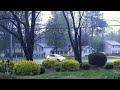 Binaural rain and thunder ambience in my front yard - nature relaxing sounds for sleep study stress