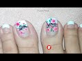 Spring Pedicure- Cherry Blossoms- Toe Nail Art Tutorial | Rose Pearl