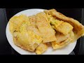 Giant Omelet Vegetable Pancake/巨大古早味蔬菜蛋餅,粉漿蛋餅-Taiwanese Street Food