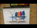 a quick way to paint watercolour reflections