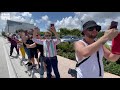 Large group in Miami rallies in support of protestors in Cuba