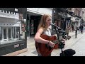 YELLOW by COLDPLAY performed busking by SARAH FITZ
