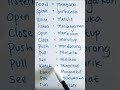 Kosakata Bahasa Inggris Tentang Kata Kerja / English Vocabulary about Verbs