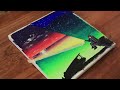 Spaceman Looking for Earth｜Acrylic Painting on Canvas Step by Step #367｜Satisfying Masking Tape ASMR