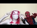 Spiderman Bros UNBOXING And Testing NEW MECHANICAL WEB SHOOTERS with SpiderGwen