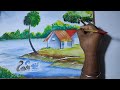 How to draw Beautiful scenery.poster colour scenery very Easy formula.