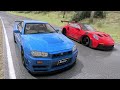 Porsche GTR3 & Nissan Skyline Driving in France | Real Simulator Experience - Assetto Corsa