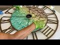 Beautiful Resin Beach Wall Clock With Texture: Resin Art Tutorial