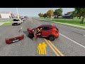 BeamNG Drive - Realistic Crossroad Crashes #2