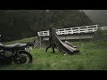 Solo Motorcycle Camping on a very UNEXPECTED HEAVY RAIN | Triumph Street Scrambler | ASMR