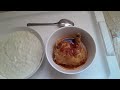 how I prepare my milk-rice en chicken stew.
