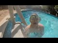 first time in the pool w/the gopro