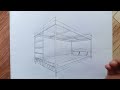 how to draw double deck#twopointperspective#drawingperspective #architecture