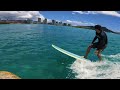 WAIKIKI SURF DREAM | Beautiful Longboard Waves in Hawai'i | RAW POV