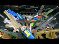 Toy Guns and Dangerous Ordnance Equipment. Box of Toy Guns