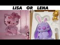 LISA OR LENA #16 ||*°•.˜”hello kitty vs stitch˜”*°•.˜” #lisa #lena #sanrio #disney