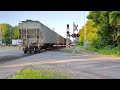 Canadian national in Marcellus Michigan with a ex citirail unit trailing