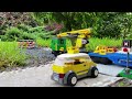 LEGO Cargo Train 60052 and 60098 - Underway to the new Water Dam in the Garden - Construction Pt. 13