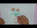 Beautiful Flower Pot Drawing for Kids and Beginner's